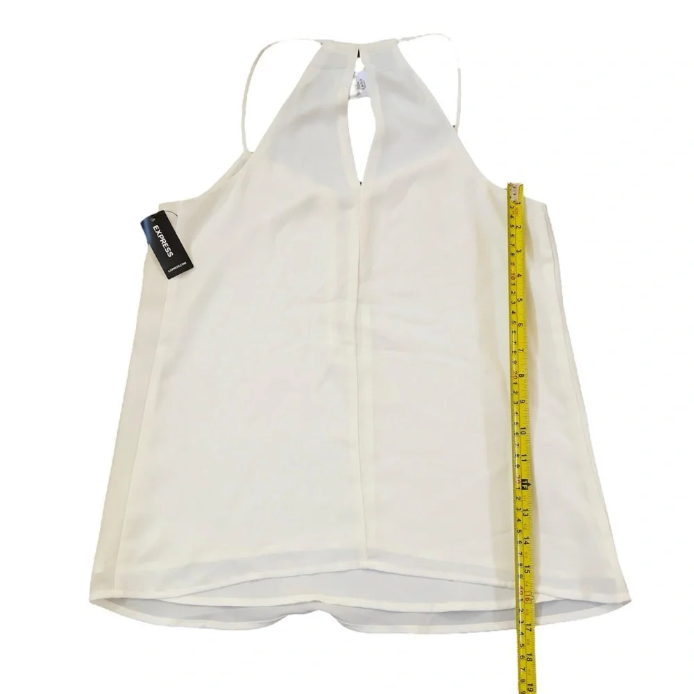 Express NWT Sleeveless Ivory Blouse with Gold Zipper - Picture 12 of 12